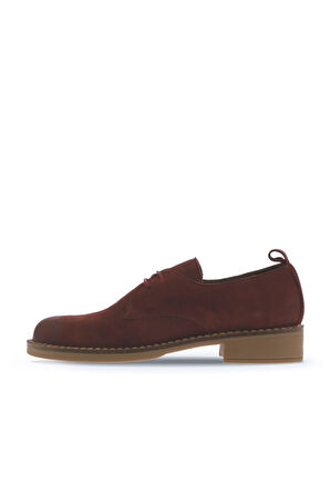 Bueno Shoes Bordo Nubuk Kadın Az Topuklu Ayakkabı 01wv6003