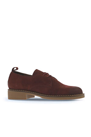 Bueno Shoes Bordo Nubuk Kadın Az Topuklu Ayakkabı 01wv6003