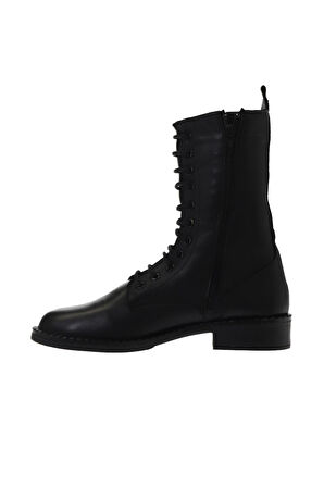 Bueno Shoes Siyah Deri Kadın Düz Bot 01wv6007
