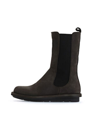 Bueno Shoes Gri Koyu Nubuk Kadın Düz Bot 01wv7506