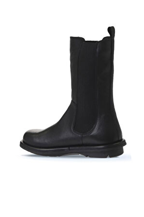 Bueno Shoes Siyah Deri Kadın Düz Bot 01wv7506