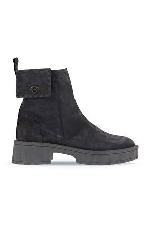 Bueno Shoes Gri Süet Kadın Topuklu Bot 01wv9004