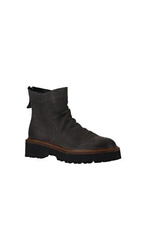 Bueno Shoes Gri Koyu Nubuk Kadın Düz Bot 01wv9900