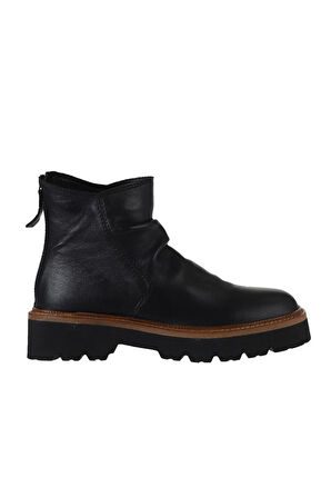 Bueno Shoes Siyah Deri Kadın Düz Bot 01wv9900