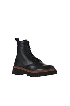 Bueno Shoes Siyah Deri Kadın Düz Bot 01wv9901