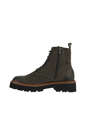 Bueno Shoes Haki Koyu Nubuk Kadın Düz Bot 01wv9901