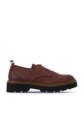 Bueno Shoes Bordo Koyu Nubuk Kadın Klasik Ayakkabı 01wv9902