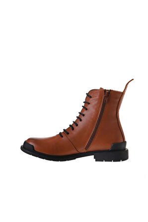 Bueno Shoes Taba Deri Kadın Düz Bot 01wr0900