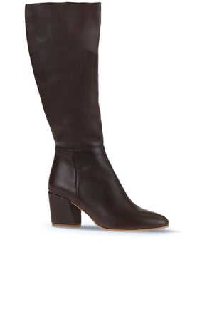 Bueno Shoes Kahverengi Deri Kadın Topuklu Çizme 01wr5104