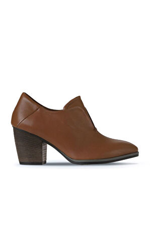 Bueno Shoes Kahverengi Deri Kadın Topuklu Ayakkabı 01wp4207