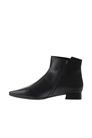 Bueno Shoes Siyah Deri Kadın Düz Bot 01wr3000