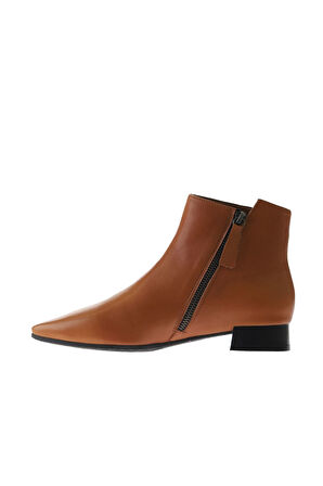 Bueno Shoes Taba Deri Kadın Düz Bot 01wr3000