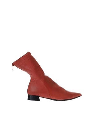 Bueno Shoes Kırmızı Deri Kadın Topuklu Bot 01wr3011