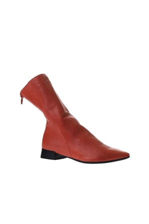 Bueno Shoes Kırmızı Deri Kadın Topuklu Bot 01wr3011