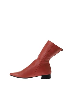Bueno Shoes Kırmızı Deri Kadın Topuklu Bot 01wr3011