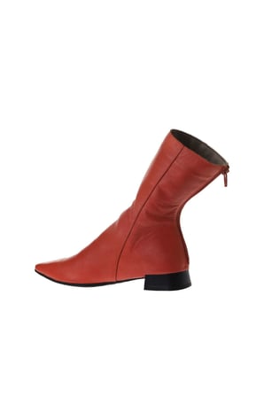Bueno Shoes Kırmızı Deri Kadın Topuklu Bot 01wr3011