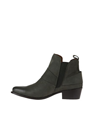 Bueno Shoes Haki Koyu Nubuk Kadın Topuklu Bot 01wr5705