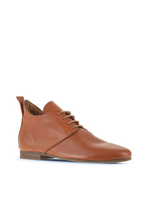 Bueno Shoes Taba Açık Flotter Deri Kadın Düz Bot 01wp5911