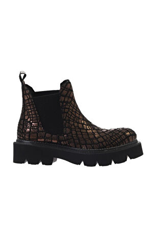 Bueno Shoes Taba Cym Deri Kadın Düz Bot 01wr3401