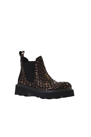 Bueno Shoes Taba Cym Deri Kadın Düz Bot 01wr3401