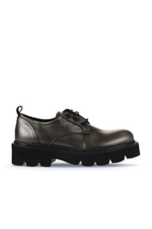 Bueno Shoes Gümüş Deri Kadın Klasik Ayakkabı 01wt0301