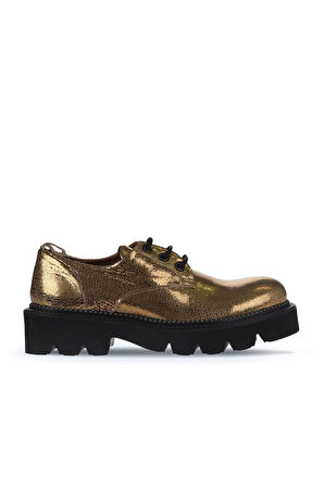 Bueno Shoes Bronz Parlak Deri Kadın Klasik Ayakkabı 01wt0301