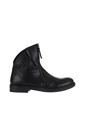 Bueno Shoes Siyah Deri Kadın Düz Bot 01wt1301