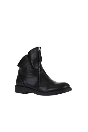 Bueno Shoes Siyah Deri Kadın Düz Bot 01wt1301