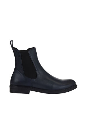 Bueno Shoes Lacivert Deri Kadın Düz Bot 01wt1307