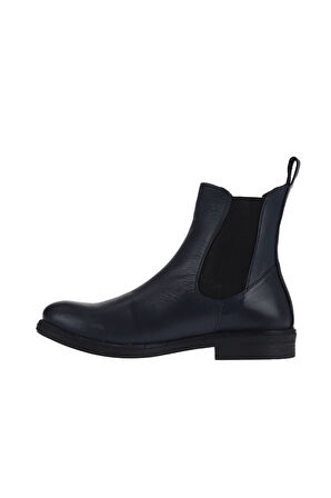 Bueno Shoes Lacivert Deri Kadın Düz Bot 01wt1307