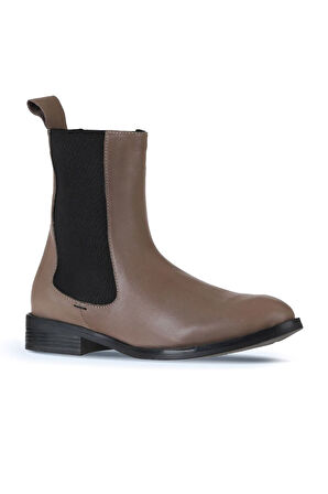 Bueno Shoes Gri Deri Kadın Düz Bot 01wt2403