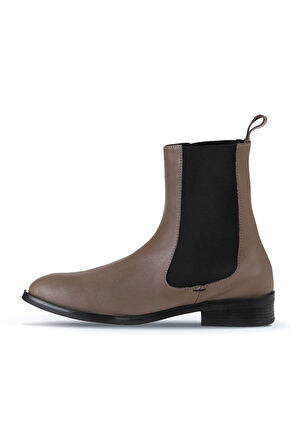 Bueno Shoes Gri Deri Kadın Düz Bot 01wt2403