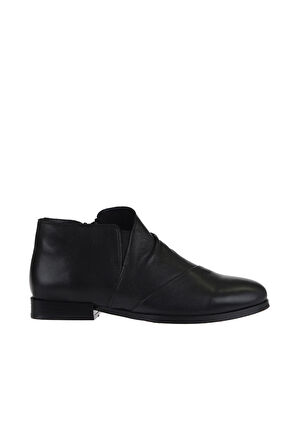 Bueno Shoes Siyah Deri Kadın Düz Bot 01wt2807