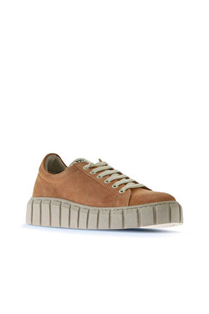 Bueno Shoes Turuncu Süet Kadın Dolgu Topuklu Spor Ayakkabı 01wt3401