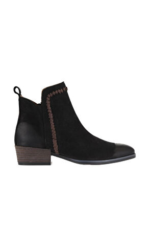 Bueno Shoes Siyah Nubuk Kadın Topuklu Bot 01wp1301
