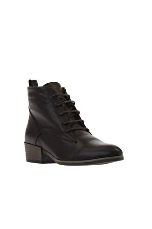 Bueno Shoes Kahverengi Deri Kadın Topuklu Bot 01wp1315