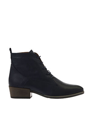 Bueno Shoes Lacivert Deri Kadın Topuklu Bot 01wp1315