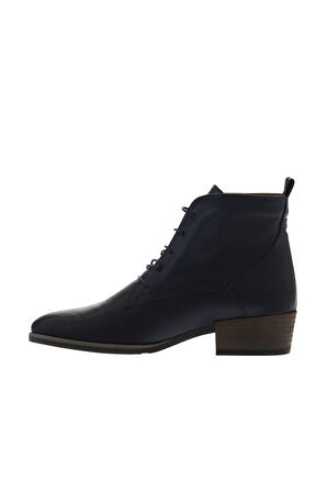 Bueno Shoes Lacivert Deri Kadın Topuklu Bot 01wp1315