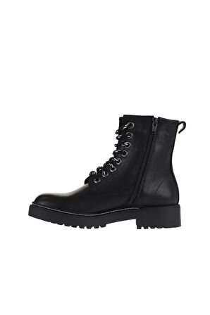 Bueno Shoes Siyah Deri Kadın Düz Bot 01wr4208