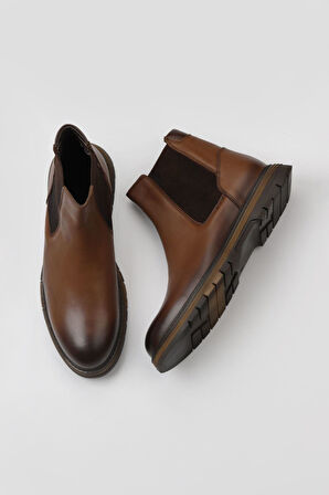 Bueno Shoes Taba Atlas Deri Erkek Düz Bot 07m1234767