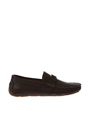 Bueno Shoes Kahverengi Flotter Deri Erkek Loafer 05ms2025