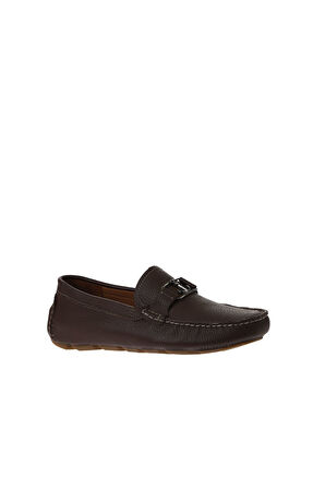 Bueno Shoes Kahverengi Flotter Deri Erkek Loafer 05ms2025