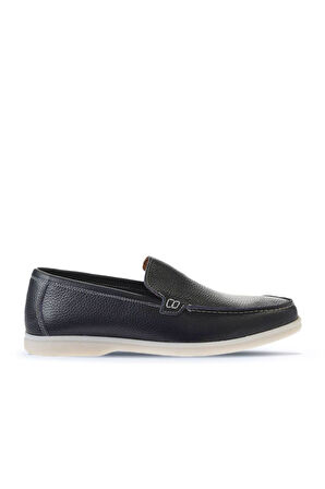 Bueno Shoes Lacivert Flotter Deri Erkek Loafer 05ms102