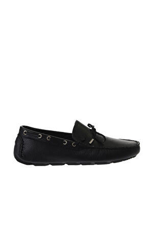 Bueno Shoes Siyah Flotter Deri Erkek Loafer 05ms2023