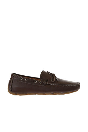 Bueno Shoes Kahverengi Flotter Deri Erkek Loafer 05ms2023