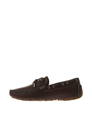 Bueno Shoes Kahverengi Flotter Deri Erkek Loafer 05ms2023