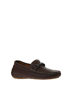 Bueno Shoes Kahverengi Flotter Deri Erkek Loafer 05ms2021