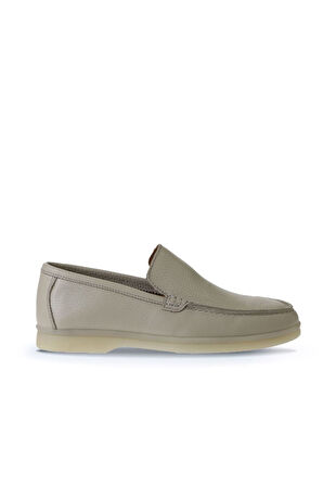 Bueno Shoes Bej Flotter Deri Kadın Loafer 05ws102