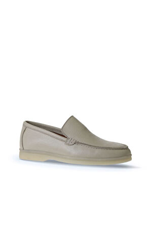 Bueno Shoes Bej Flotter Deri Kadın Loafer 05ws102