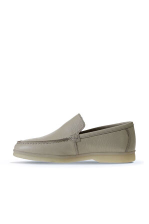 Bueno Shoes Bej Flotter Deri Kadın Loafer 05ws102